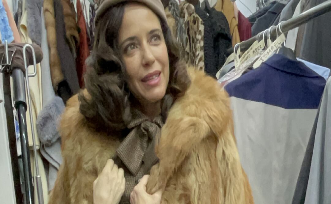 La actriz de 43 años da vida a María Luisa León, la primera esposa de Infante y quien impulsó su carrera hasta que él decidió destituirla. Foto: Nicole Trejo/ EL UNIVERSAL