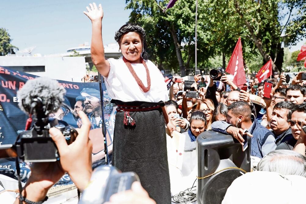 Participación. María de Jesús Patricio Martínez, vocera del Concejo Indígena de Gobierno y aspirante presidencial. 