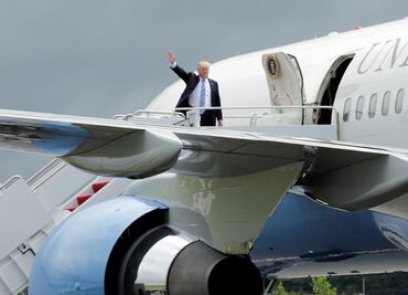 El avión de Trump podría ser multado en Bruselas por ruidoso
