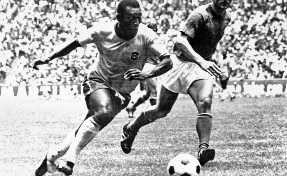 Edson Arantes do Nascimento, Pelé, fue una de las máximas figuras del Mundial de México 70 en el que se consagró con Brasil. Foto: Archivo