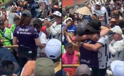 Aficionado de Pumas sorprende con propuesta de matrimonio en CU; así reaccionó el estadio