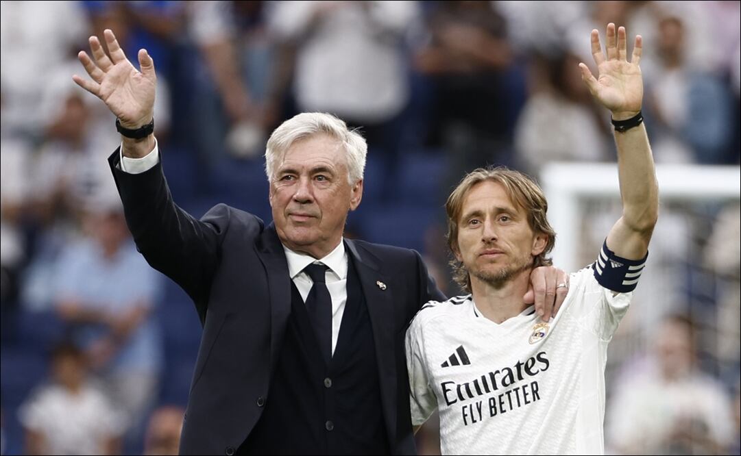 Real Madrid venció a la Real Sociedad en el adiós de Carlo Ancelotti y Luka Modric, gracias a doblete de Kylian Mbappé / FOTO: EFE