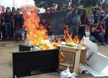 Queman casillas en varios puntos de Oaxaca