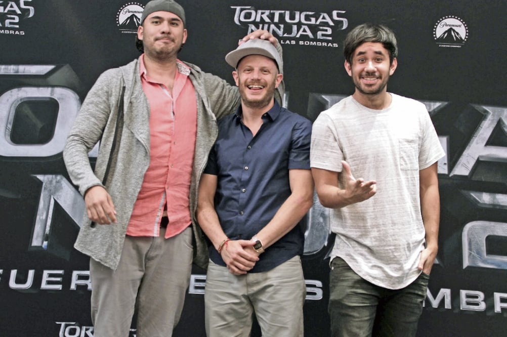 Alex Montiel (El Escorpión Dorado), Facundo y Gabriel Montiel (Werevertumorro) hicieron doblaje de película (AGUSTÍN SALINAS. EL UNIVERSAL)
