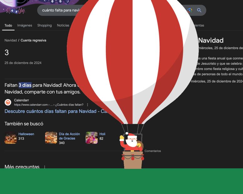 Navidad Google. Foto: Captura de pantalla