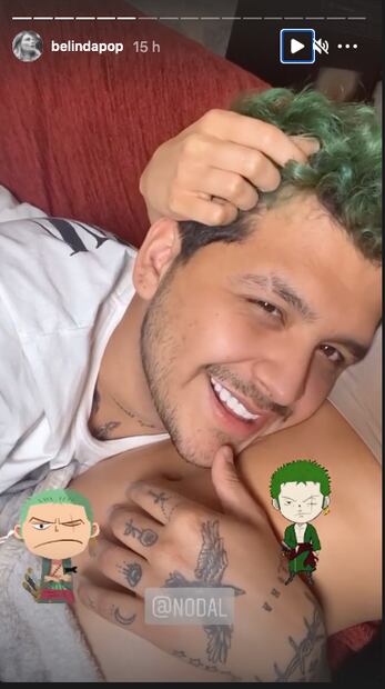 Belinda comparte foto del cambio de look de Nodal