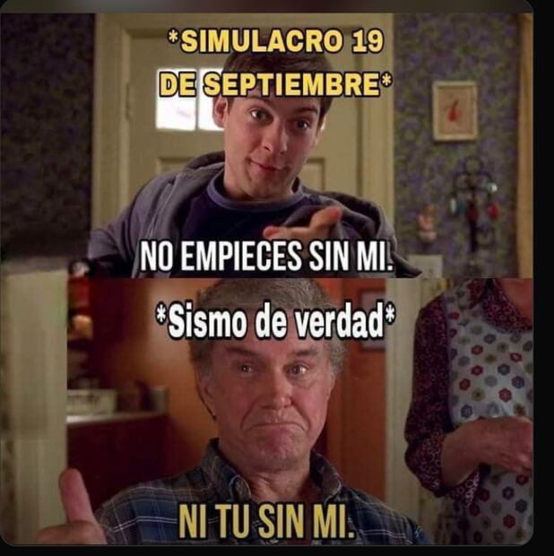 Los mejores memes que dejó el Simulacro Nacional 2024. Foto: Redes sociales