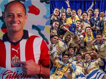 América aprovecha el regreso de Chicharito, para restregar su título 14 a las Chivas