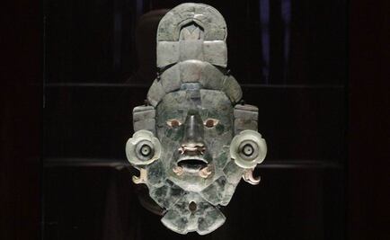 Exhiben máscara de Calakmul, rostro de jade maya