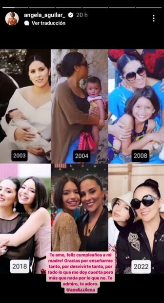 La foto que demuestra la transformación física de Ángela Aguilar con el paso de los años