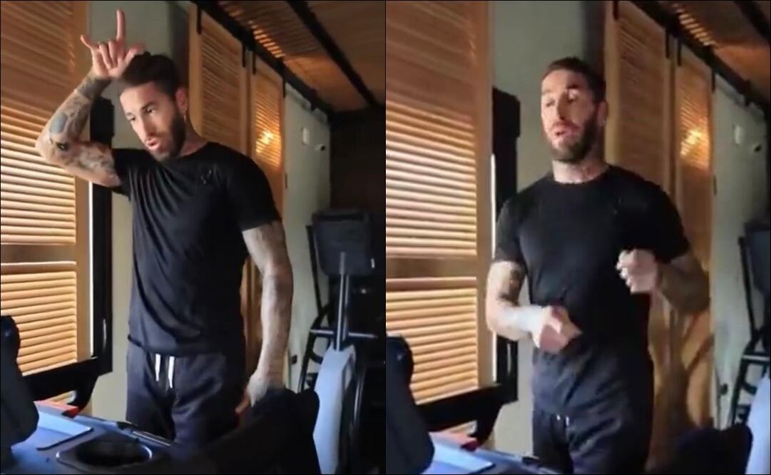 Sergio Ramos cantó como mexicano y asombró al entrenar al ritmo de Carín León / FOTOS: Captura de Pantalla