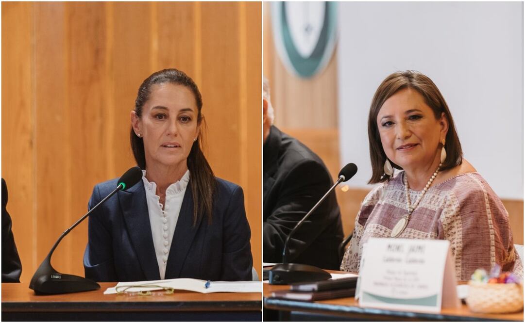 Aspirantes presidenciales, Claudia Sheinbaum y Xóchitl Gálvez en el CEM. Foto: Especial