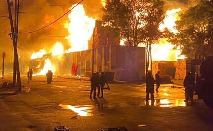 Se incendia área federal de la Central de abasto, en CDMX FOTOS 