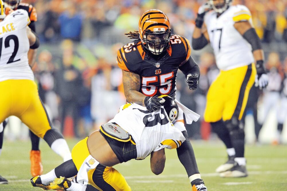 El linebacker de Bengals es conocido por su golpeo ilegal (CHRISTOPHER HANEWINCKEL. USA TODAY SPORTS)