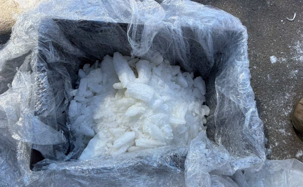 Hallan metanfetamina dentro de contenedores en Sonora (20/11/2025). Foto: Especial