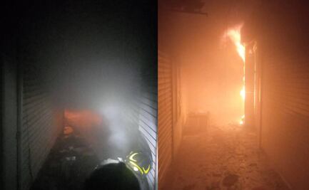 Un segundo incendio en la Colonia Centro consume local, ahora en la Plaza Vanessa, conocida por la venta de maquillajes