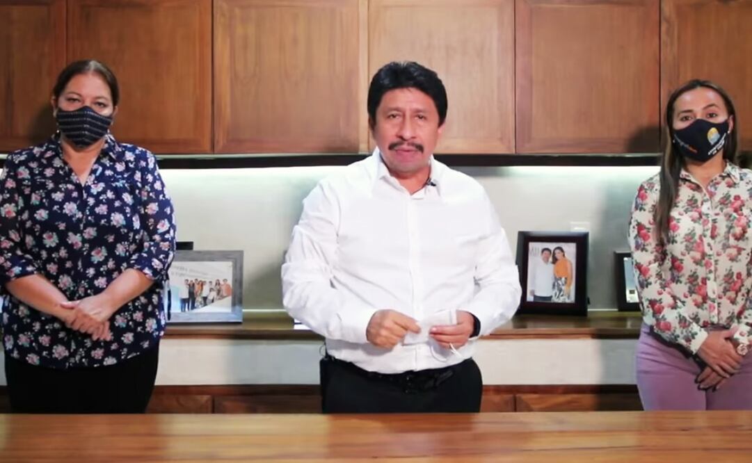 El alcalde Víctor Mas Tah apareció esta tarde en un video difundido a través de sus redes sociales para “condenar” cualquier hecho de violencia en contra de las mujeres y toda persona que vive en Tulum o le visita. Foto: Especial