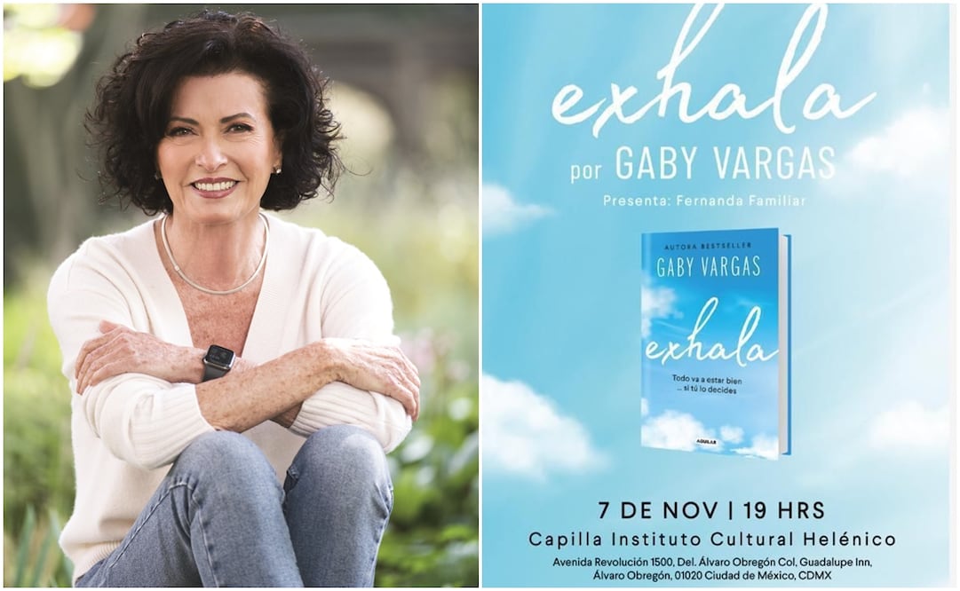 La articulista de EL UNIVERSAL, Gaby Vargas, presentará su libro “Exhala" este martes 7 de noviembre a las 19:00 horas. Foto: Archivo EL UNIVERSAL / Especial.