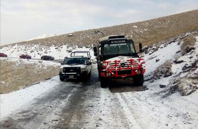 Se registra primera caída de aguanieve en el Volcán de Toluca