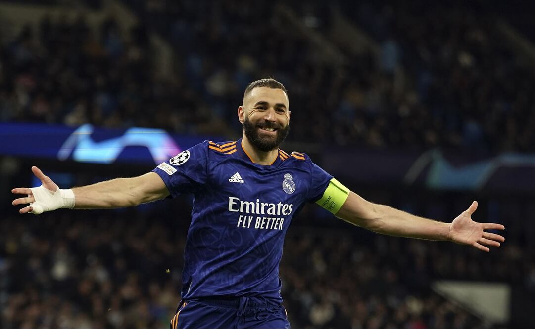 Karim Benzema, figura del Real Madrid contra el Manchester City - FOTO: AP
