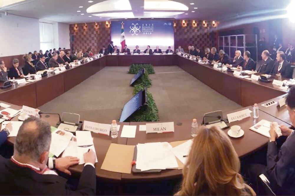 Encuentro anual. En la Secretaría de Relaciones Exteriores se llevan a cabo las reuniones regionales de embajadores y cónsules. (TOMADA DE TWITTER)