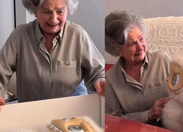 Abuelita rompe en llanto al recibir un Labubu gigante; su reacción se vuelve viral en TikTok
