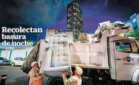 Recolectan basura de noche