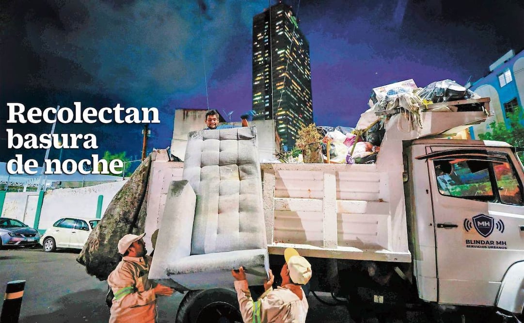 Recorrido por las colonias Anáhuac y Tlaxpana en donde se realiza recolección de basura por las noches. Foto: DIEGO SIMÓN SÁNCHEZ/EL UNIVERSAL