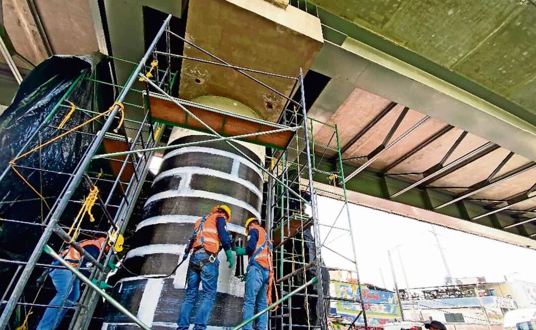 Los trabajos en el tramo elevado se realizan conforme a las recomendaciones hechas por el Comité Técnico Asesor. Foto: Berenice Fregoso EL UNIVERSAL