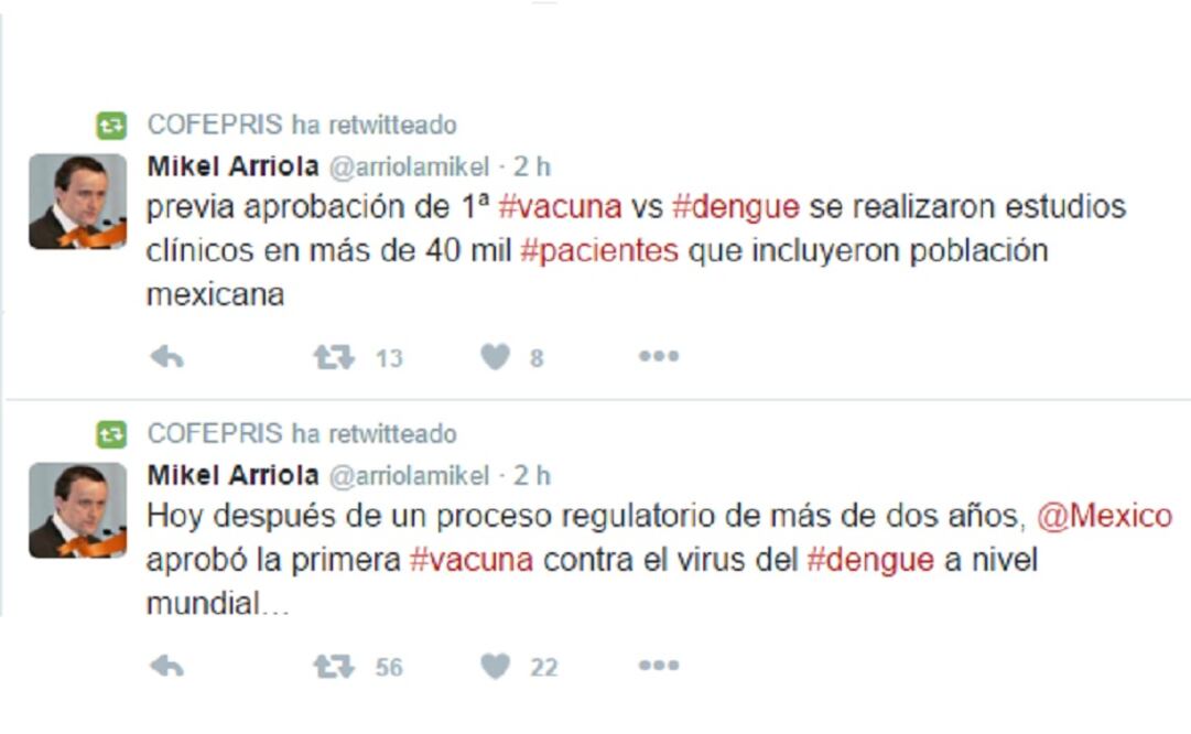 Cofepris says the vaccine has undergone testing on over 40,000 patients. (Photo: Taken from Twitter)