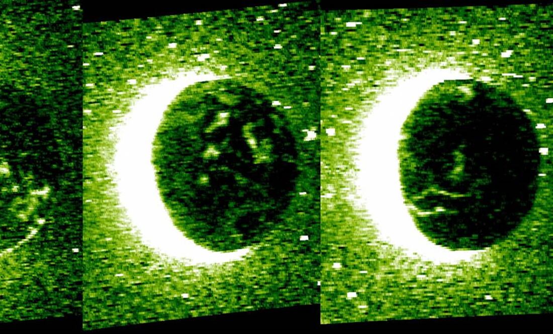 Auroras discretas de Marte. Foto: Emirates Mars Mission