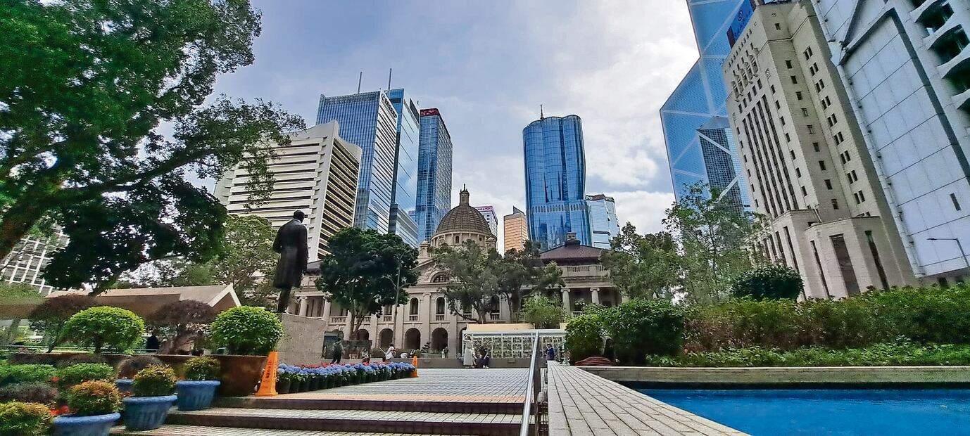 El centro financiero y el Palacio de Justicia. Foto: de Inder Bugarin