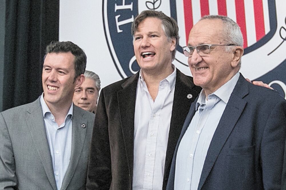 Larry Rubin, presidente de The American Society of Mexico; el embajador de EU en México, Christopher Landau, y el subsecretario Jesús Seade. Foto: GERMÁN ESPINOSA. EL UNIVERSAL