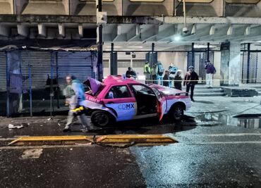 Choque múltiple en avenida México Tacuba; taxista pierde la vida tras carambola