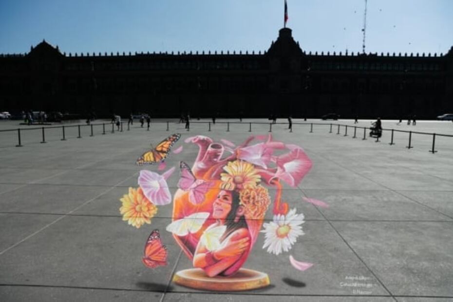 14 de Febrero: Llenan el Zócalo con corazones 3D por San Valentín