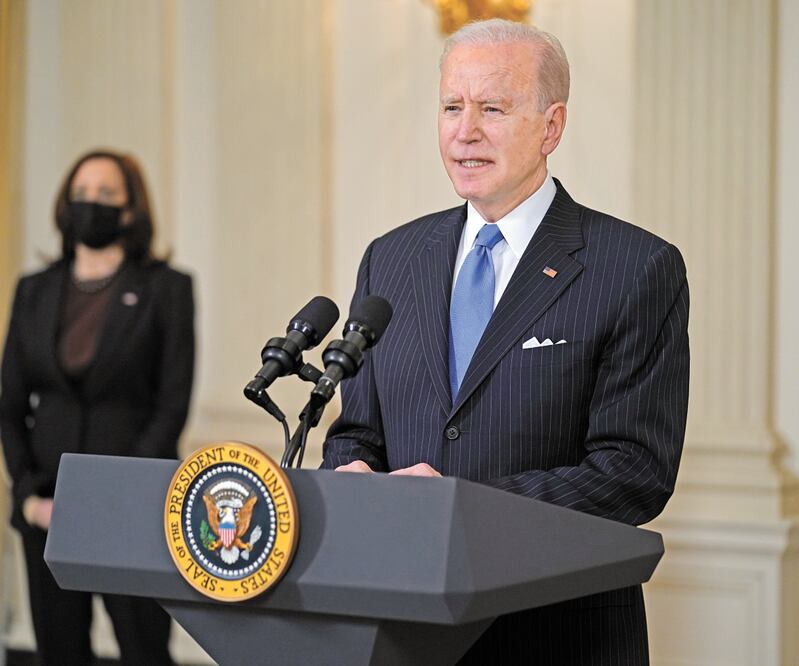 El presidente Joe Biden, ayer en la Casa Blanca en Washington. Foto: EVAN VUCCI. AP