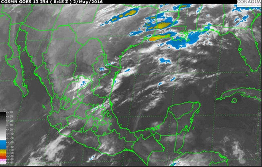 En la foto: Imagen satelital del SMN