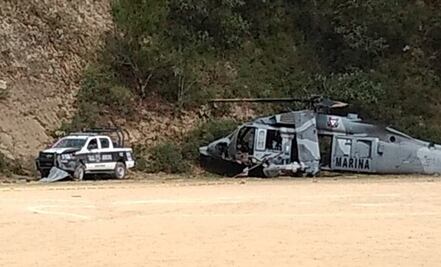 Desplome de helicóptero deja un policía estatal muerto y 10 federales heridos: Semar
