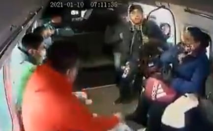 "¡Teléfonos, ya se la saben!"; captan asalto a combi en la México-Texcoco