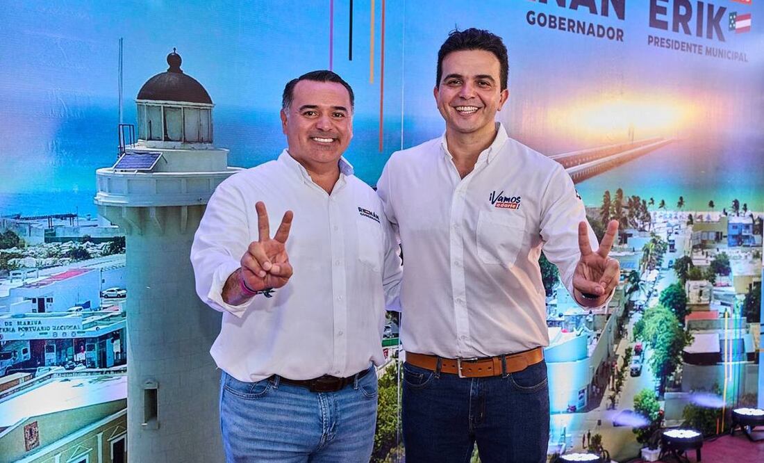 Renán Barrera Concha aspirante del PAN, PRI y Nueva Alianza al gobierno yucateco firmó una agenda 2050 de apoyo a la costa de Yucatán. Foto Especial