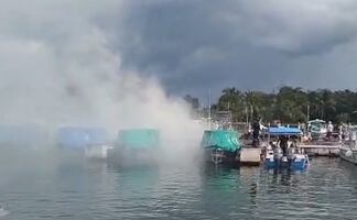 Cinco marinos resultan heridos tras explosión de embarcación en Marina Cozumel; manipulaban combustible