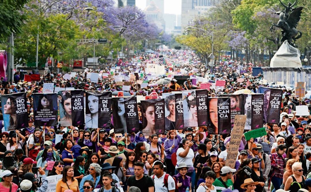Women march during International Women's Day 2020 in Mexico City. Protests against gender violence in Mexico have intensified in recent years amid an increase femicides - Photo: Eduardo Verdugo