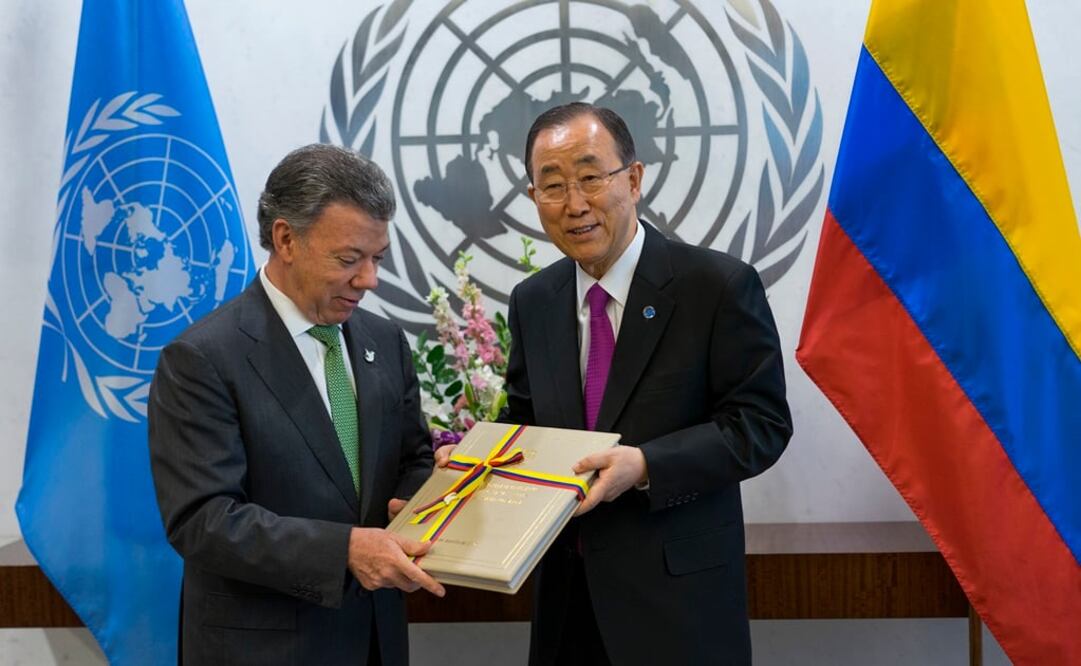 El secretario general de Naciones Unidas, Ban Ki-moon, acudirá a la firma del acuerdo de paz entre el gobierno de Colombia y las FARC (Foto: AP)
