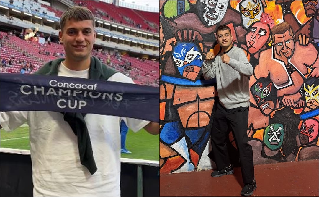 Flavio Cobolli vivió de cerca la pasión de la lucha libre y el futbol - Fotos: @flavio_cobbo (Instagram)