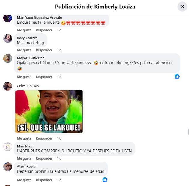 Kimberly Loaiza. Foto: Captura de pantalla tomada de Facebook