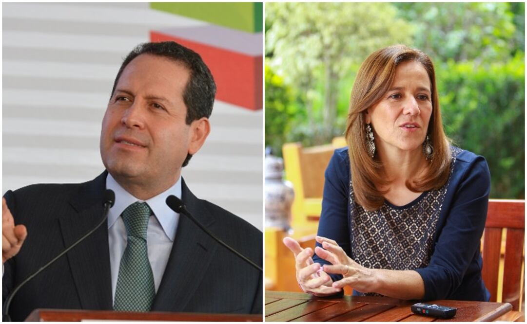 Eruviel Ávila, gobernador del Estado de México, y Margarita Zavala, esposa del ex presidente Felipe Calderón, rivales más cercanos de AMLO y Morena (ESPECIAL)