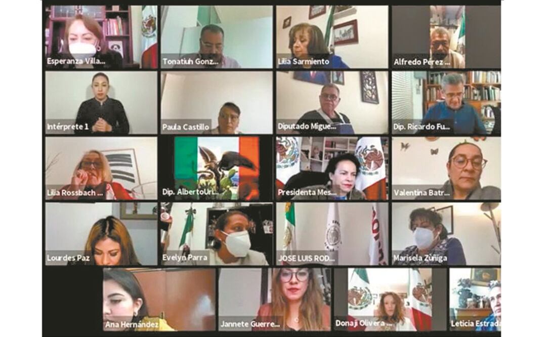 Previo a desahogar la orden del día de la sesión ordinaria, legisladores discutieron el nuevo permiso de Layda Sansores. Foto: Tomada de video