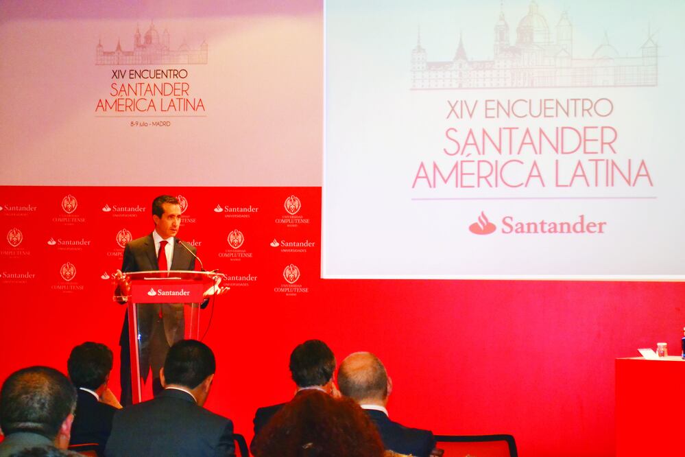 Jorge Familiar, vicepresidente para América Latina y el Caribe del Banco Mundial, en su participación en el evento (ROBERTO JIMÉNEZ / EL UNIVERSAL)