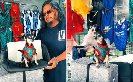 ¡Empleado del mes!; perrito se roba corazones en redes por ayudar a su dueño a vender artículos para mascotas