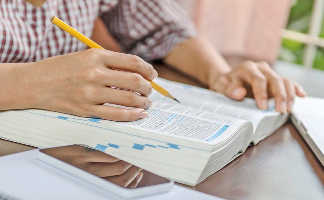Image of woman checking a term in a dictionary - Photo: File photo/EL UNIVERSAL
